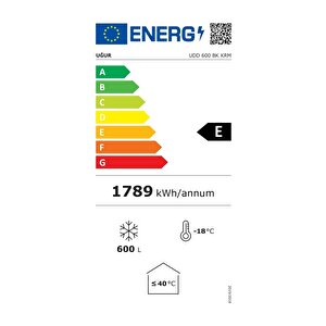 Uğur Udd 600 Bk Krom - Blok Kapaklı Sanayi Tipi Derin Dondurucu