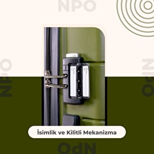 Npo Diamond Pp(polipropilen) Küçük (kabin) Boy Kırılmaz Valiz - Haki