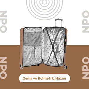 Npo Diamond Pp(polipropilen) Orta Boy Kırılmaz Valiz - Gold