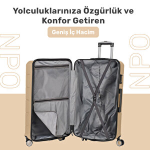 Npo Diamond Pp(polipropilen) Orta Boy Kırılmaz Valiz - Gold