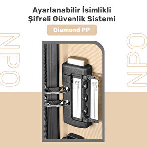 Npo Diamond Pp(polipropilen) Orta Boy Kırılmaz Valiz - Gold