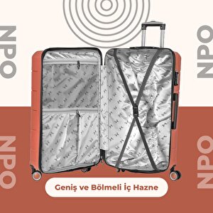 Npo Diamond Pp(polipropilen) Orta Boy Kırılmaz Valiz - Somon