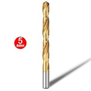 Titanyum Matkap Ucu Hss Metal Ahşap Plastik - 5 Mm _5 Adet