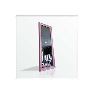 110cm Pudra Pembe Çerçeveli Salon Antre Banyo Duvar Boy Aynası