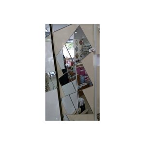 Geometrik Parçalı Kare Cam Boy Banyo Duvar Lavabo Aynası 50x65cm