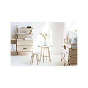 Breva, Ahşap Orta Sehpa, Coffe Table, 60x60, Beyaz Renk, Cpt4745-60 Beyaz