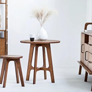 Breva, Ahşap Orta Sehpa, Coffe Table, 60x60, Ceviz Renk, Cpt4744-60 Ceviz