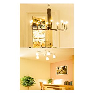 6,5w (50w) Led Mum Ampul Sarı 2700k - E14 3 Adet Avize Lambası