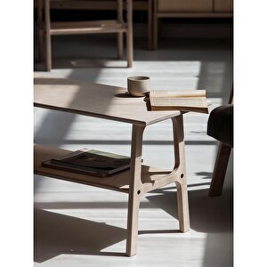Puerta, Ahşap Orta Sehpa, Coffe Table, 100x50, Ceviz Renk, Cpt4743-100