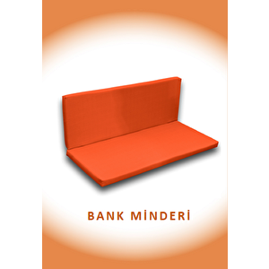 Arkalıklı Bank Minderi 110x50x5cm Turuncu