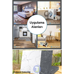 Technojet Kendinden Yapışkanlı Modern Tasarım Mutfak Banyo Zemin Duvar Kaplama 30cm×30cm(4'lü Paket)