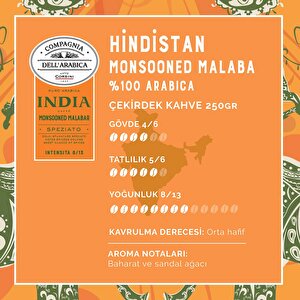 Hindistan Monsooned Malaba%100 Arabica Çekirdek Kahve 250gr