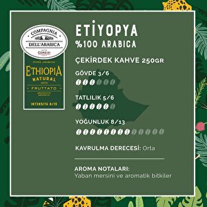 Etiyopya %100 Arabica Çekirdek Kahve 250gr
