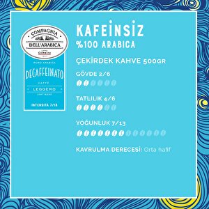 Kafeinsiz %100 Arabica Çekirdek Kahve 500gr