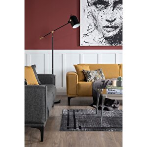 Stil Koltuk Takımı 3+3+1 (hardal - Gri)