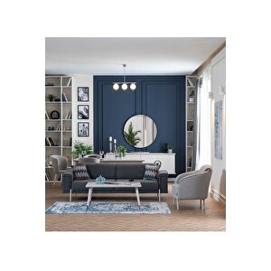 Alaçatı Koltuk Takımı 3+1 (gri - Antrasit)