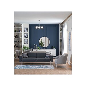Alaçatı Koltuk Takımı 3+1 (gri - Antrasit)