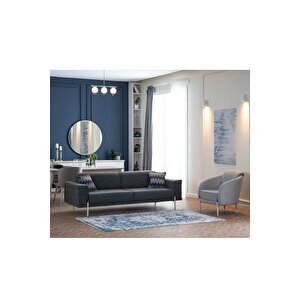 Alaçatı Koltuk Takımı 3+1 (gri - Antrasit)