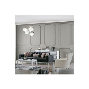 Mudanya Koltuk Takımı 3+1 (füme - Krem)
