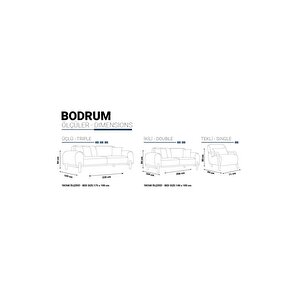 Bodrum Koltuk Takımı 3+3+1
