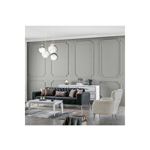 Mudanya Koltuk Takımı 3+3+1 (füme - Krem)