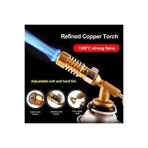 Tamirci Pürmüz Kafası Ve Clipper Çakmak Gazı Seti Profesyonel Kullanım Yüksel Alev Kaynak Torch 2li
