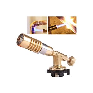 Tamirci Kaynak Şalama Pürmüzü Yüksek Alevli Metal Kafa Pürmüs Torch Ve 5li Kamp Gazı Seti 400ml