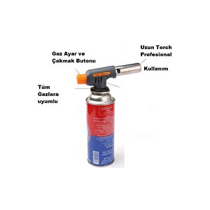 Torch Kafa Tüm Çakmak Gaz Tüplerlerine Uyumlu Torch Pürmüz Alevli Çakmak Pürmüs Üniversal Kafa
