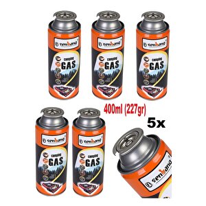 Kamp Ocağı Yedek Tüp Gazı Pürmüz Torc Kafası Için 5 Adet Kamp Gaz Tüpü Çakmak Gazı (400ml)