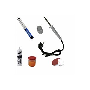 30w Kalem Havya Seti Lehim Makinası Pompa Pasta Zımpara Lehim Standı 6 Parçalı Set