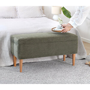 Glend Sandıklı Bench Puf - Yeşil