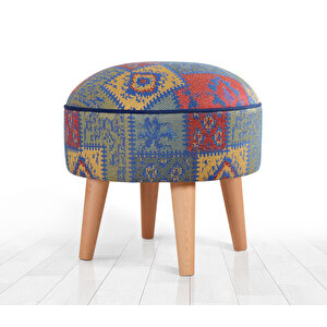 Rugrev Kilim Puf - Mavi