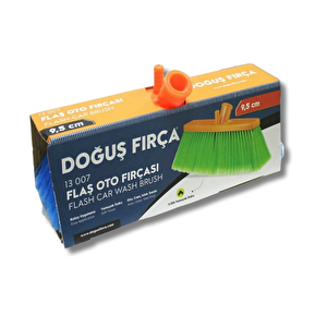 Flaş Kutulu Oto Yıkama Fırçası, Kıl Boyu 9,5 Cm. Su Hortumu Girişli (13007)
