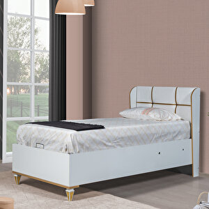 Bazalı Karyola, Gold Baza Başlık Comfort Yatak Seti 90x190 Cm