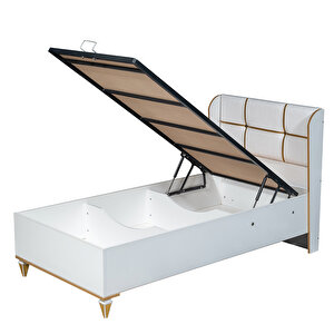 Bazalı Karyola, Gold Baza Başlık Comfort Yatak Seti 90x190 Cm