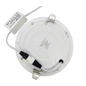 Voltek 12w Sıvaaltı Yuvarlak Slim Led Panel Armatür / Beyaz Kasa - Beyaz Işık