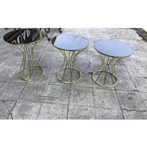 Brc Kum Saat 18101 Model Zigon Düz Siyah Temper Cam Metal Gold Renk Kaplam Elyapı