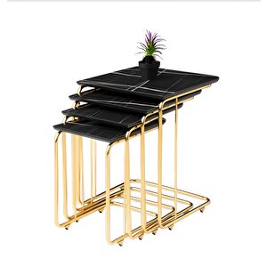 Ms - Mm /4 Lü Tekerlekli C Zigon Sehpa - Sonata ( Hg-gold Ayak )