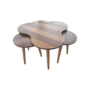 Orta 17974 Sehpa-zigon Papatya Model Ceviz Kaplama Kayın Retro Ayak Mdf El Yapım