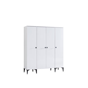 Gardırop, White 4 Kapaklı Dolap