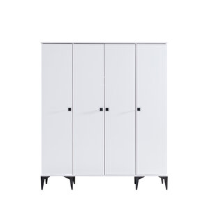 Gardırop, White 4 Kapaklı Dolap