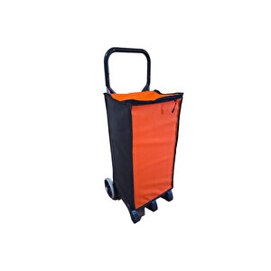 Turuncu Pazar Arabasi Jumbo Boy Özel Tasarım Fermuarlı 38x98