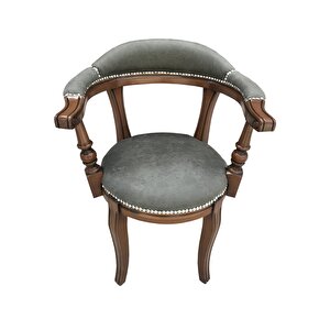 Sandalye 18010 Klasik Model Kayın Retro Aslan Ayak Kalite Şönil Kumaş El Yapım