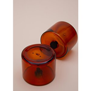 The Mia Yuvarlak Tuzluk Biberlik 2li Set Amber 6x5 Cm