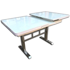 Masa Orta Ayak 17909 Model Metal Nikelaj Glospan Cam Kelebek Yan Açıl El Yapım