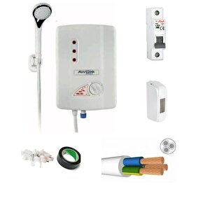 Termoplus Elektri̇kli̇ Şofben 7500w 10mt Kablolu Tam Takim Set