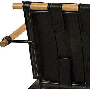 Sandalye 17983 Penyez Klasik Model Metal Siyah Fırn Boya Ve Sunideri Balkon-bahç