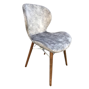 Sandalye 17924 Li̇li̇ Model Kayın Retro Ceviz Papel Sırt Dökme Sünger Ort  El Yapım