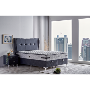 Viscomfort 140x190 Çift Kişilik Yatak, Baza, Başlık Seti Cb2029