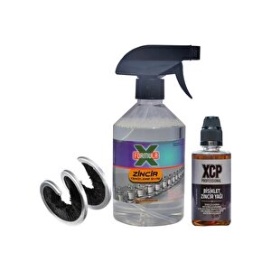 Bisiklet Zincir Bakım Seti (360° Fırça + 500 Ml Temizleme Sıvısı + 100 Ml Zincir Yağı)